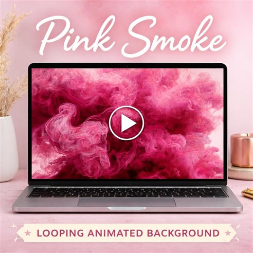 Pink Ink Smoke Loop Video | Abstract Seamless Animated Background | Virtual Background for Video, Reels, Streaming, Presentations - Etsy