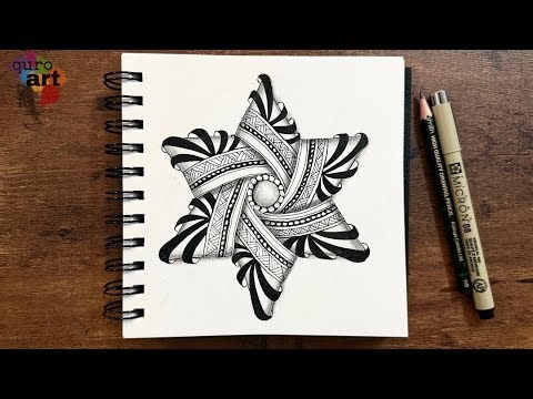 Relax Your Mind With Easy Zendoodle Idea for Beginner | Zentangle Art | Creative & Relaxing Pattern