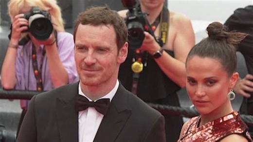 Alicia Vikander and Michael Fassbender arrive at Cannes