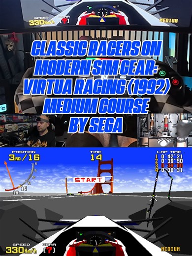 Virtua Racing (1992) By SEGA - Classic Arcade Racer on Modern Sim Gear POV Medium Course #sega #virtuaracing