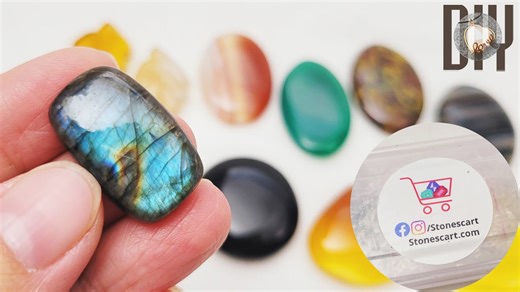 Open gift from Stonescart | Stone | Botswana | Chalcedony | Onyx | Labradorite 902