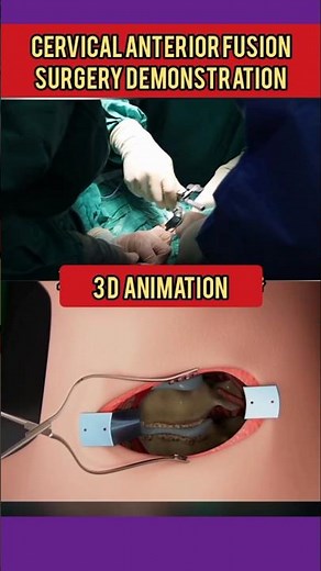 Cervical Anterior Fusion Surgery Demonstration Step-by-Step #health #shorts