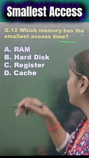 Which Memory is FASTEST? ⚡ Smallest Access Time Explained in 60 Seconds!|#ccc |#trending #education