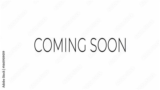 Coming Soon motion text zoom in coming soon animation white background 4K motion animation