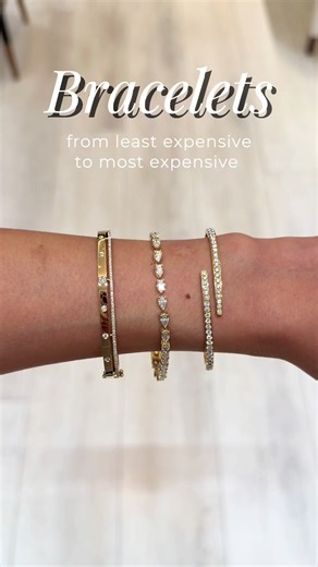 Which one would you choose? ✨ Fine diamond bracelets shown range from $2,000–$3,750, crafted in yellow gold and designed for everyday luxury. Looking for a diamond bracelet, tennis bracelet, or a custom fine jewelry piece? DM us to check availability!