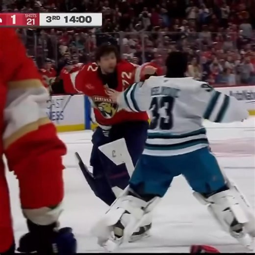 There was a GOALIE FIGHT in Panthers vs. Sharks 🤯 | Woodward Sports