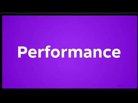 What does Performance mean in English? | English Vocabulary Explained