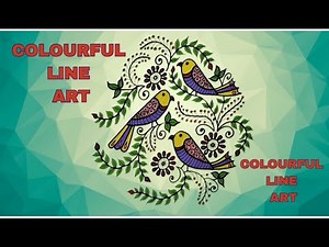 Colorful Line Art|| Easy Line Art|| Floral Line Art|| Birds Line Art|| Line Drawing|| Line Art