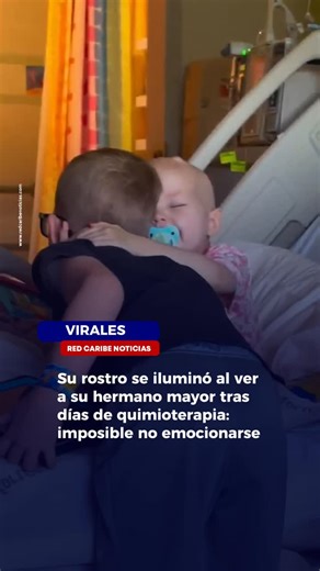 Red Caribe Noticias on Instagram: "Un video que muestra el emotivo reencuentro de dos hermanos se ha vuelto viral en internet y ha conmovido a miles de personas. En las imágenes se observa a un niño que, tras nueve días de separación debido a sus tratamientos de quimioterapia, vuelve a ver a su hermano mayor. El momento ha tocado el corazón de los usuarios: el rostro del menor se ilumina al instante, su expresión cambia por completo y la emoción se apodera del encuentro. La escena, breve pero po