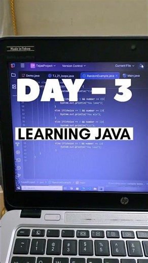 DAY - 3 Learning java makeing rock,paper,scissor game #code #programming #shorts #CodeTejas #java