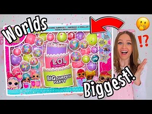 ASMR UNBOXING THE *WORLDS BIGGEST* L.O.L MYSTERY BIRTHDAY CAKE PARTY!!😱🎂🎉⁉️ (40+ SURPRISES!🫢)