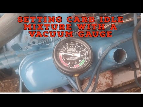 Thermoquad idle mixture tuning with a vacuum gauge.