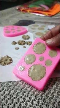 Air dry clay crafts silicon moulds #DIY # how to use silicone moulds #polymer clay #viral short