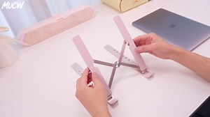 Adjustable Laptop Stand for Desk, Foldable Ergonomic Computer Riser with Ventilated Cooling Design, Portable Holder for 10–16" Laptops