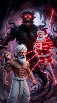 Santa Kidnapped! 😱Ram Lal vs Andhere Ka Rakshas | Santa Rescue AI Story #shorts #viralboy #aivideo