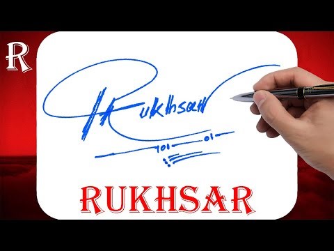 Rukhsar Name Signature Style | R Signature Style | Signature Style of My Name Rukhsar