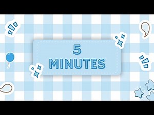 5 Minute Timer ⏳✨ | Aesthetic Blue Gingham Countdown for Focus, Study & Productivity