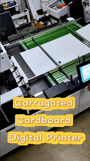 Custom corrugated cardboard printing machine: High Speed Single Pass Digital Printer!