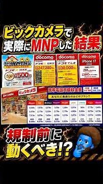 【実録】規制が来る前に、ビックカメラでMNPしてきた結果大変なことに…Y!mobile・UQ・ドコモ還元を全部レポート