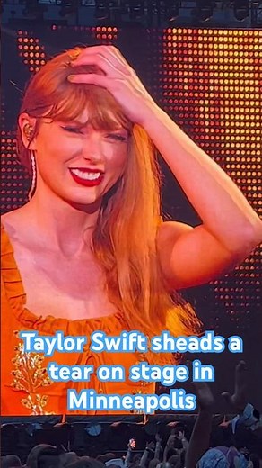 Taylor Swift holds back tears on stage in Minneapolis on 6-23-23 #taylorswift