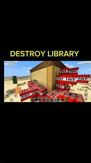 destroy library in minecraft #viral #shorts #shortsfeed #minecraft #ytshorts #gaming #games