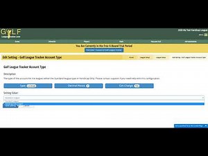 Setting up a Handicap Only League