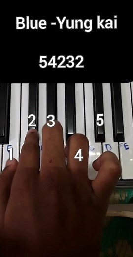 BLUE -Yung Kai part-1 easy piano tutorial for beginners.