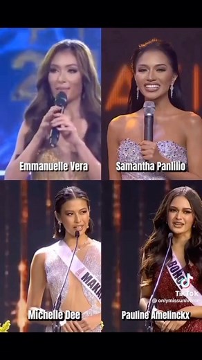 Veterans War at Miss Universe Philippines 2023 1. Emmanuelle Vera - Ateneo De Manila University Graduate, singer, song-writer artist and @emmanuellevera joined the Miss World Philippines 2021 competition and was crowned Reina Hispanoamericana Filipinas 2021 2. Samantha Panlilio - She attended the University of California Irvine (UCI) in Irvine, California where she earned her bachelor’s degree in information management. @samanthapanlilio_ represented the Philippines at Miss Grand International 2