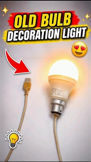 Diy decoration light using old bulb #shorts #ytshorts #shortsfeed #youtubeshorts #diy