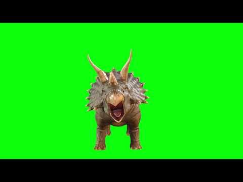Realistic Dinosaur Prehistoric Green Screen Video | Free Use for YouTube | Green1,2