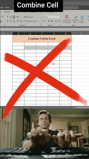 How to merge cells in Excel with Shortcut Key