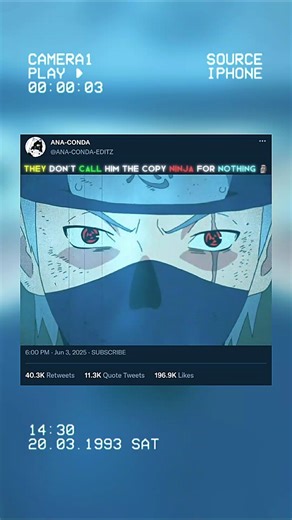 They Don't Call Him The Copy Ninja For Nothing 🗿