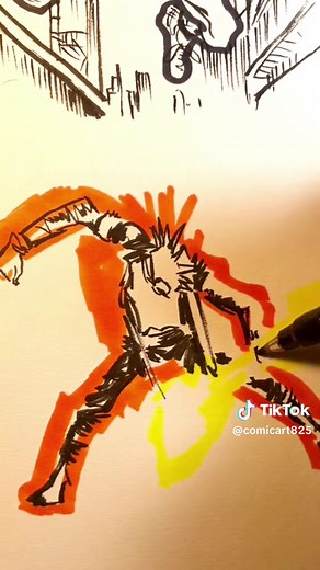 Spider Punk Drawing Process | Comic Art Tutorial