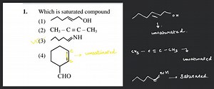 1. Which is saturated compound... | Filo
