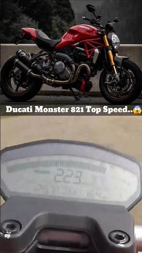 Ducati Monster 821 Top Speed..😱 #ducati #monster