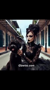Lovely gothic model with her doggie in the French Quarter 🖤🐕 #gothgirlfriend #dog #neworleans | Gothic Darling