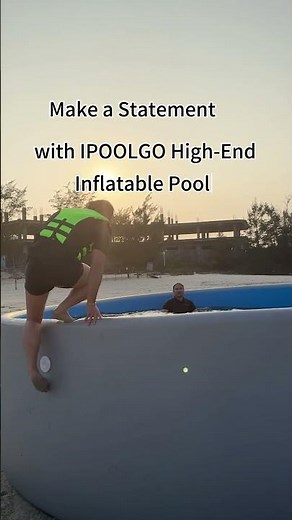 IPOOLGO inflatable above ground swimming pool setting 16.5*5ft size