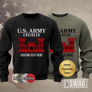 Army Engineer, Sweatshirt, Personalized, Combat Engineer, 12B, 12N, Engineer Corps, Essayons, US Army, Military, Veteran, Gift, Shirt - Etsy