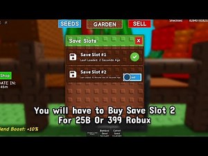 SAVE SLOTS Are Finally Here in Grow a Garden!
