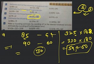 Estimate each of the following using general rule:(a) 85 64(b... | Filo