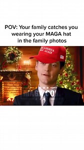 2K views · 742 reactions | POV: Your family catches you wearing your MAGA hat in the family photos | Maga.com | Facebook