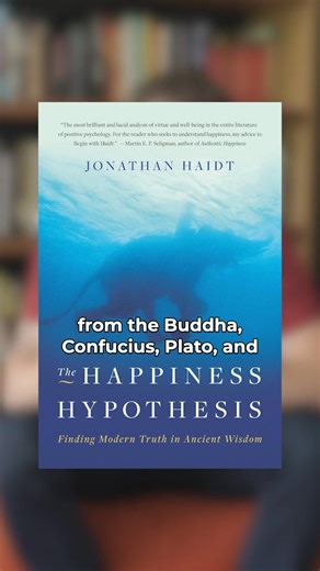 Jonathan Haidt's book The Happiness Hypothesis shows how ancient wisdom from Buddha, Confucius, Plato, and the Stoics still holds up today. For example, Buddha said attachment causes suffering, and science agrees. The Stoics practiced imagining loss to help us feel more grateful in the present moment. ㅤ Haidt uses the metaphor of the mind as a rider on an elephant. The rider is your rational brain trying to stay in control, but the elephant, your emotional brain, is really in charge. The secret 