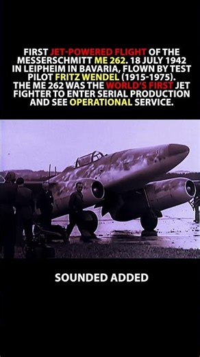 First Messerschmitt Me 262 Jet Powered Test Flight (1942)