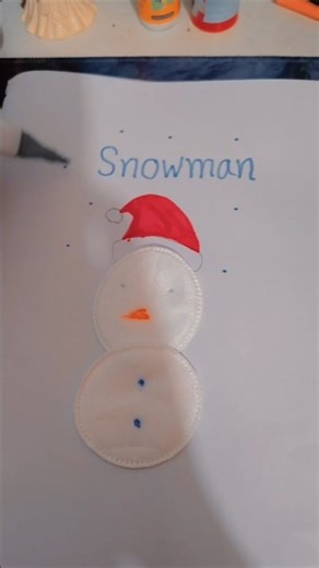 Snowman ☃️ making tutorial. #craft#snowman