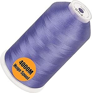 New brothread - Single Huge Spool 4000M Each Polyester Embroidery Machine Thread 40WT for Commercial and Domestic Machines - Lavender