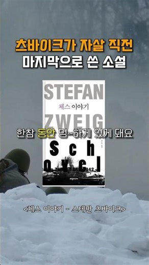 츠바이크가 자살직전 마지막으로 남긴 소설ㅣ책 추천ㅣ체스 이야기ㅣ#소설 #소설추천 #책추천 #도서추천 #책 #도서