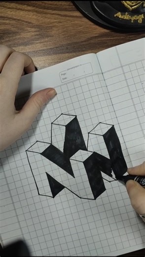 Easy 3D Optical Illusion Drawing ✏️🔥 #Shorts