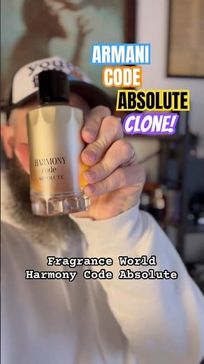 Armani Code ABSOLUTE Clone! Fragrance World Harmony Code Absolute