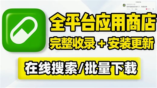 全平台应用商店，程序在线搜索下载安装更新！内置屏幕实时翻译、类型题材分类筛选、聚合搜索引擎！支持程序简介、评分、版本、标签、排名查询，多功能应用搜索下载工具！