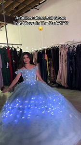 Wait what? .... A quinceanera ball gown that glows in the dark?😍 😱@rashika_agasthi Quinceanera Ball Gown: May Queen LK198 #dresses #ballgown #ballgowns #stunningdress #puffyballgown #ballgown #quinceaneradress #ballgowns #latinosintoronto #sweetfifteen #quinceaneracheck #kinceanera #bluequincedress #quincegown #disneythemedress #dressshopping #yestothedress | Marla's Fashions